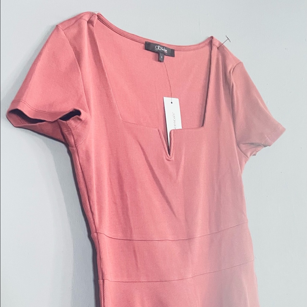 Mauve/pink fit and flare dress - Picture 2 of 4